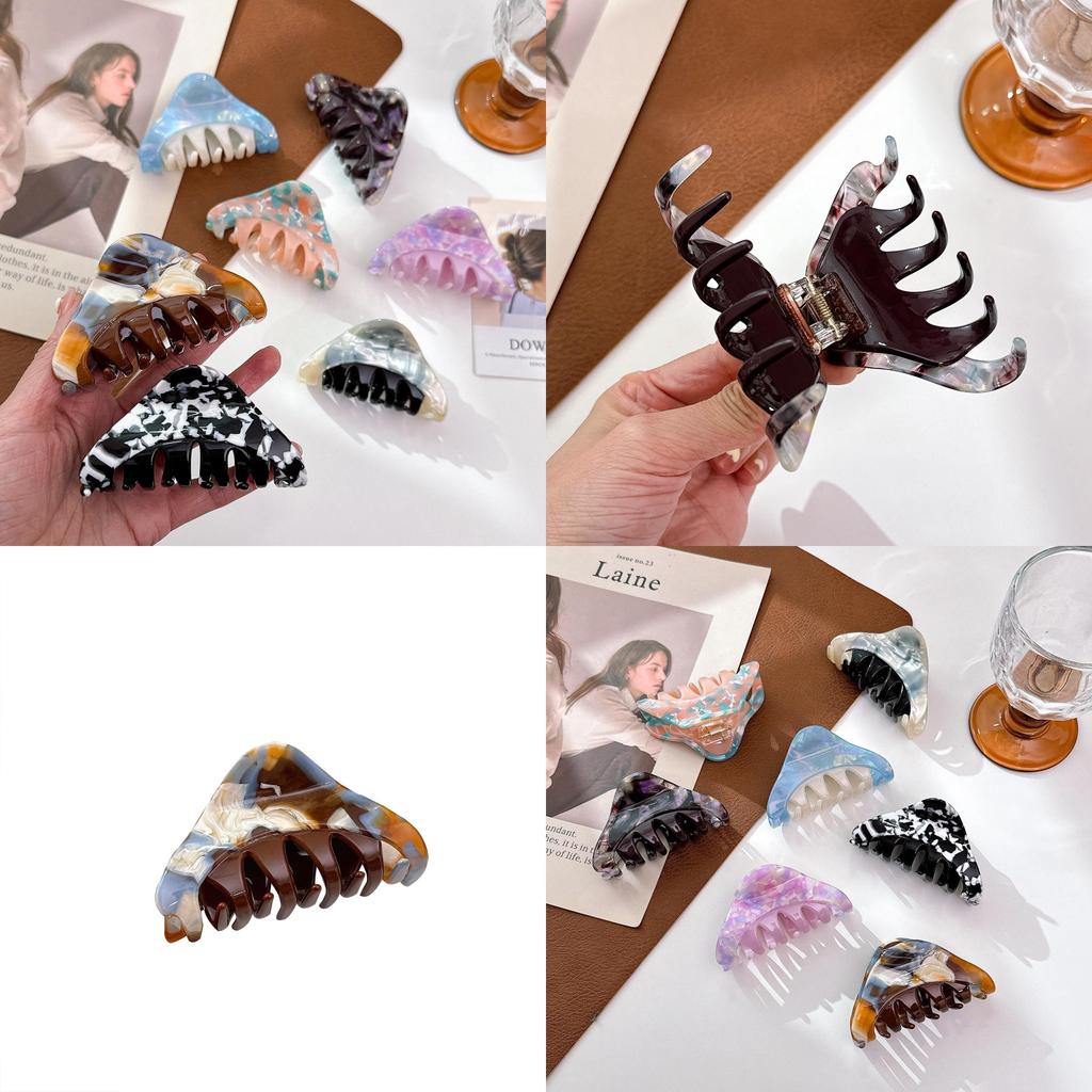 Fashionable Acetate Hair Claw With Geometric Lines Beautiful Hair Clip For Women