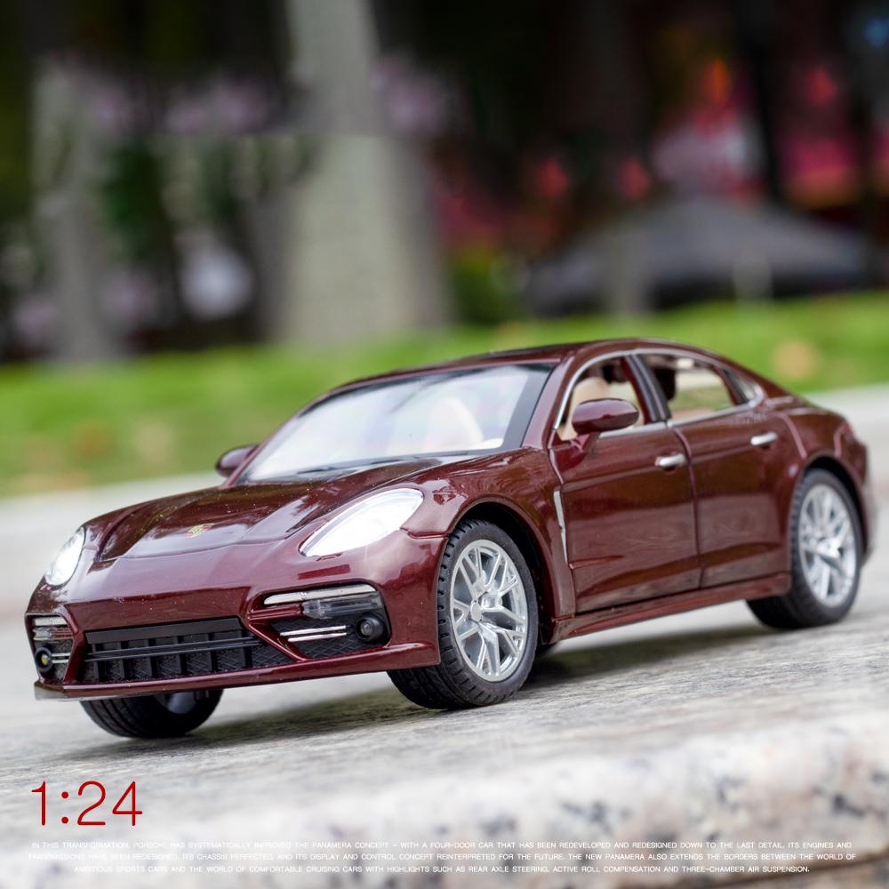 1/24 Porsche Panamera Metal Die-cast Sports Car Model Simulation Sound and Light Sedan Model Can Collect Ornaments for Boys Birthday Gifts