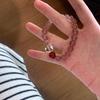 strawberry crystal white bead bracelet 8mm