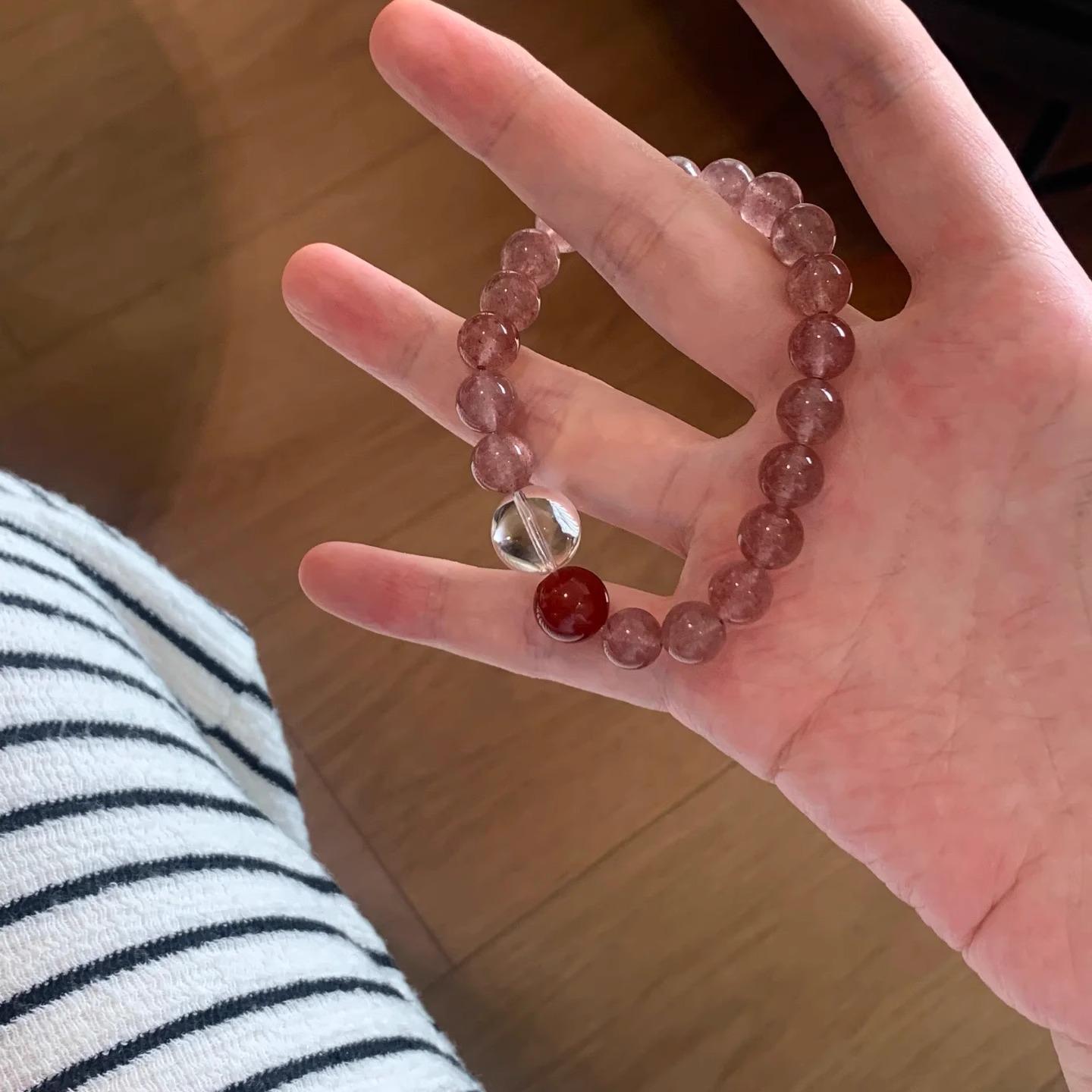 Vibrant Strawberry Quartz Bracelet: Fresh & Versatile