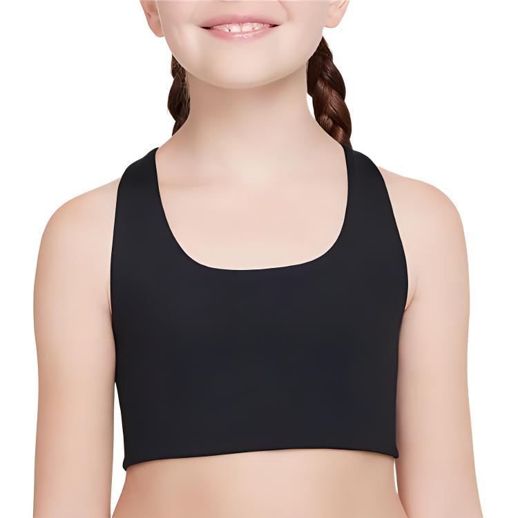 

Nike Moisture Wicking Comfortable Sports Bra Kids Underwear Black White FQ8729-010 L