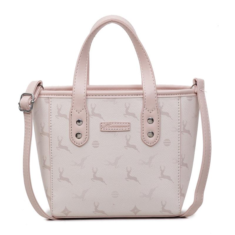 

Сумка женская новая модная повседневная сумка-ведро универсальная на плечо сумка-мессенджер для поездок на работу розовый