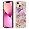 For iPhone 15 Case IMD IML Flower Pattern Electroplated TPU Back Cover