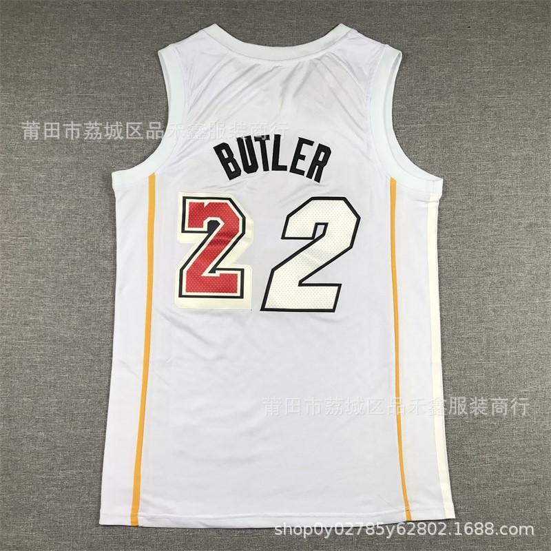 Maglia da Basket Miami Heat Uomo Donna Cotone Cucita Uniforme Squadra NBA Butler Wade Herro City Edition