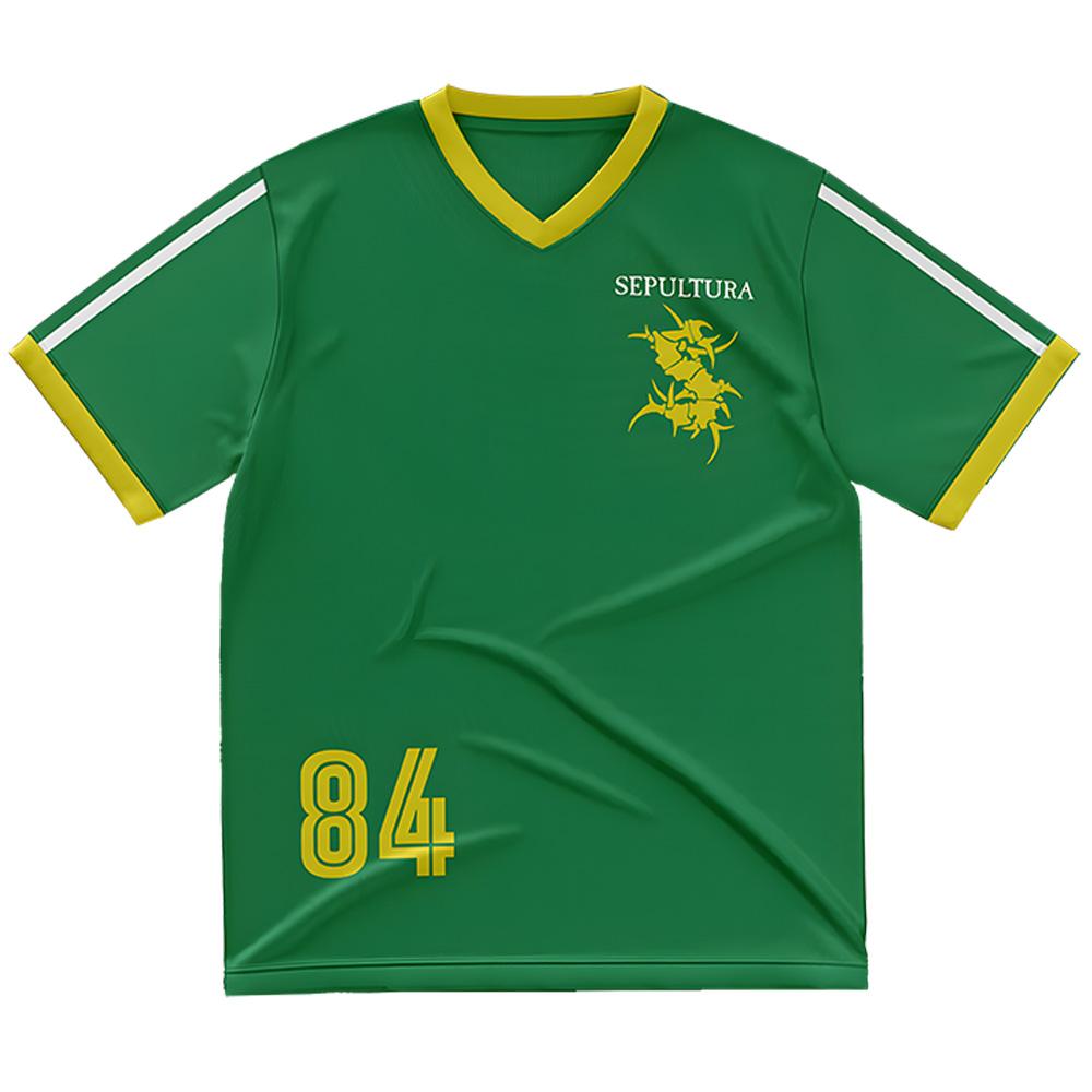 84 Soccer Jersey Sepultura Death Metal Band T Shirts Men's Women Top Tee Streetwear Casual Tee Summer Fashion Breathable Clothes