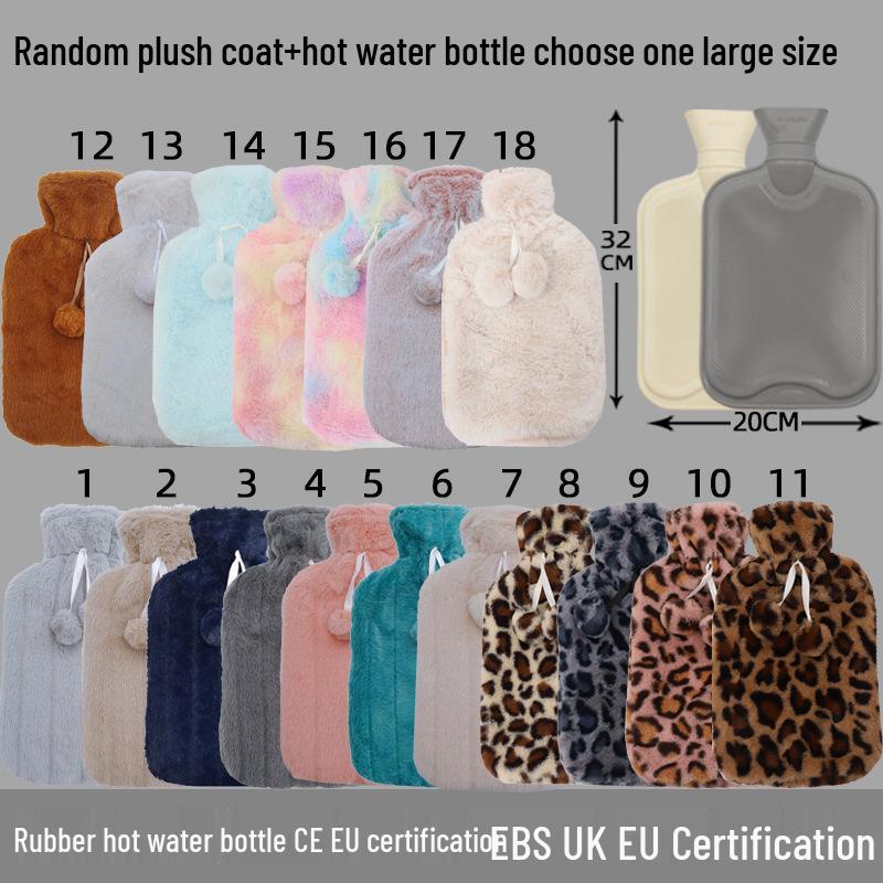 Explosion-Proof Hot Water Bottle: Rubber Design for Stomach and Feet, Long-Lasting Warmth