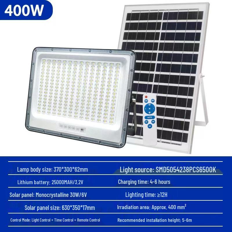 High-Brightness LED Solar Spotlight with Aluminum Shell for Outdoor Use