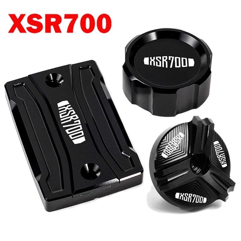 For Yamaha XSR900 XSR700 XSR 900 700 2014- Motorcycle CNC Front Rear Brake Fluid Reservoir Cover Engine Oil Filler Cap