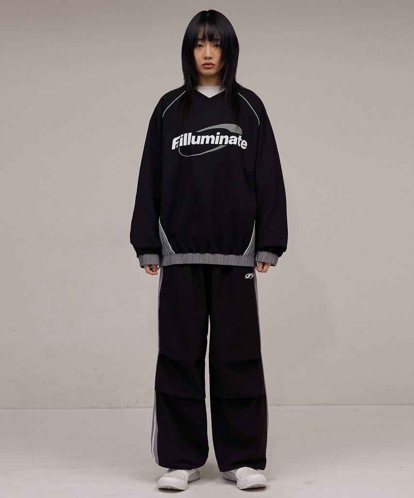 FILLUMINATE Piping Circle Logo Sweatshirt - Black