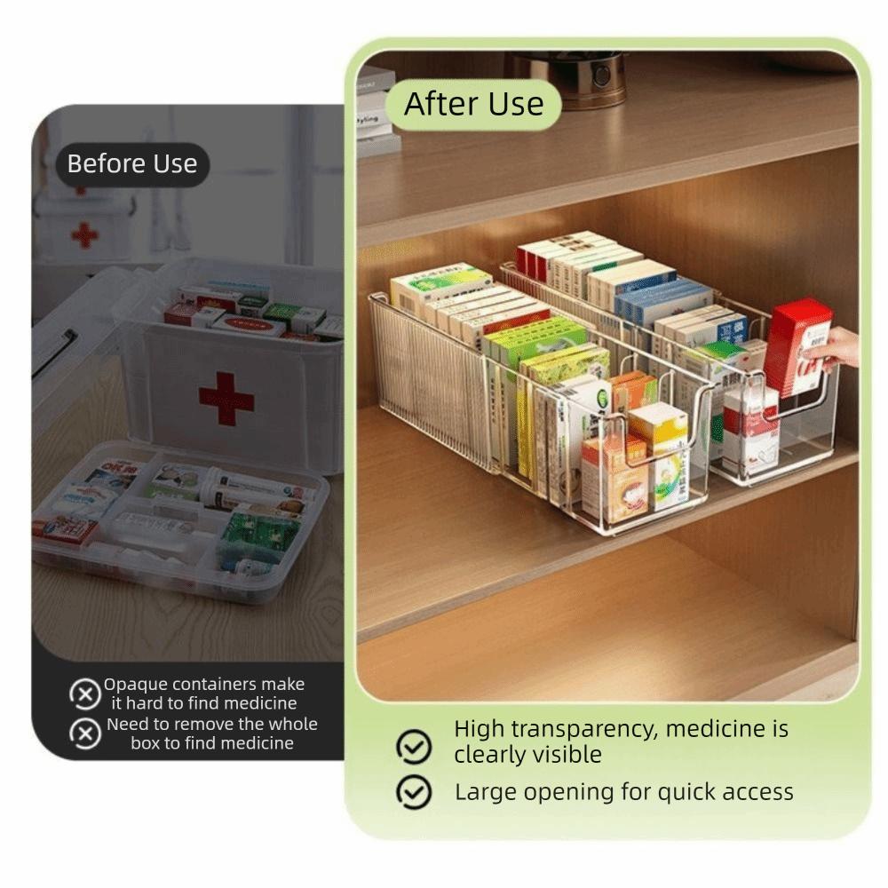 Plastic Expandable Storage Box Large Capacity with Dividers Adjustable Drawer Organizer Transparent Makeup Storage Container