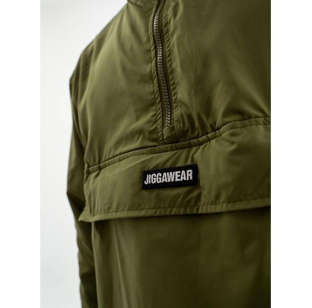 Куртка переходная Jigga Wear Мужская куртка-кенгуру оливкового цвета Jigga Wear Stripe Name Kangaroo M