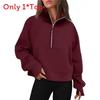Yoga Wear Long Sleeve Hoodie With Pockets For Womens Casual Fitness