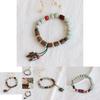 Vintage Style Jingdezhen Ceramic Bracelet Handmade Geometric Beads Artisan Jewelry