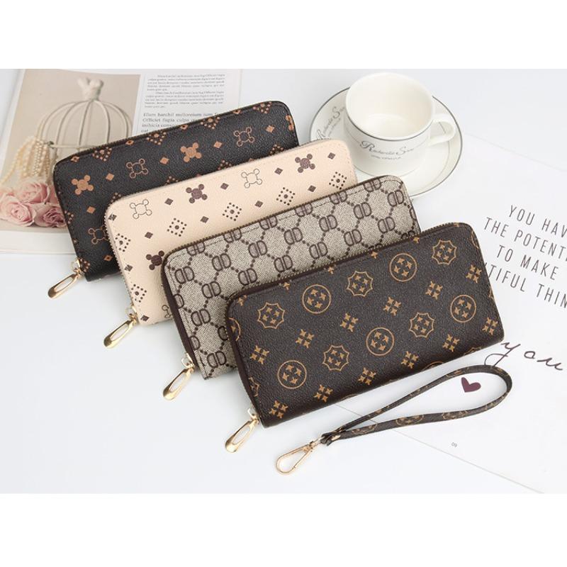 Women Wallets Vintage Print Long Wallet - Clutch Purse Coin Pouch Card Holder