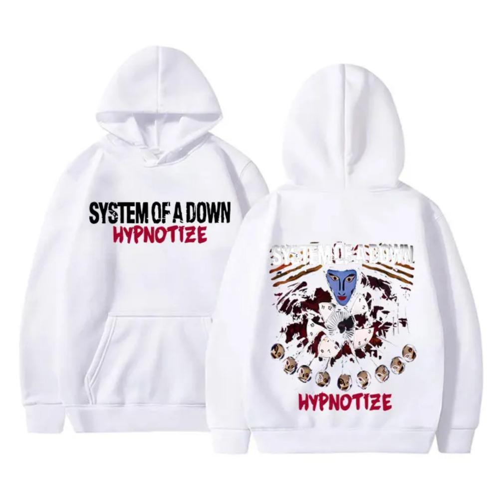 Vintage Rock Band System of A Down Hypnotize Print Hoodie Mens Women Metal Music Winter Sweatshirt New Gothic Autumn