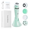 4-in-1 Electric Facial Cleansing Brush: Waterproof, Portable Silicone Massager for Deep Pore Cleaning