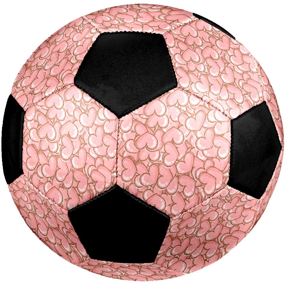1pc Pink Hearts Outdoor Sports Football, Size 5, Comfortable And Durable Feel,Gift Yy26060426