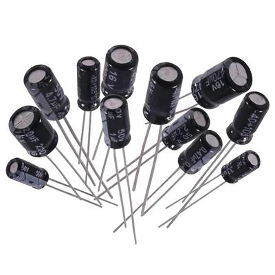 500Pcs 24 Values 16-50V 0.1-1000uF Metal Electrolytic Capacitors Assortment Box Kit Assorted Assortment Kit Bypass Low Frequency
