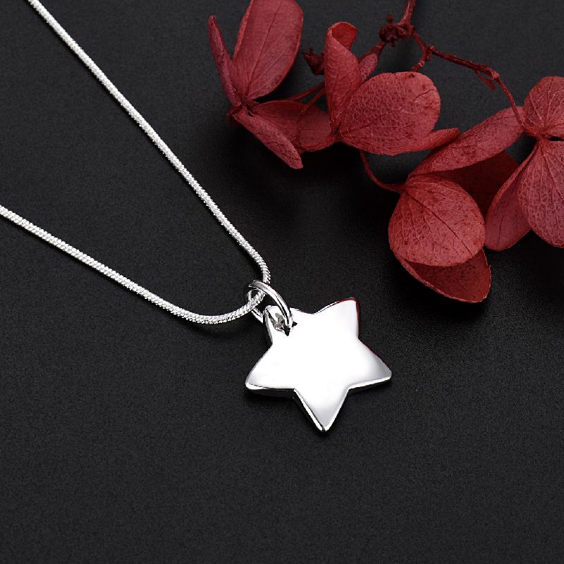 Hot trend 925 Sterling Silver Beautiful Star Necklace for Women Fashion Party wedding Engagement Jewelry Holiday Gifts