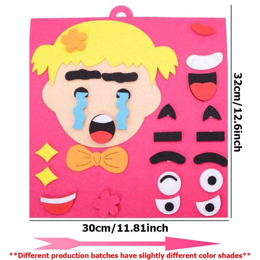 

Face Emotion Cognitive Felt School Organ Teaching Aids Color Person Cognitive Felt Free Assemble Teaching Tools School Office Su