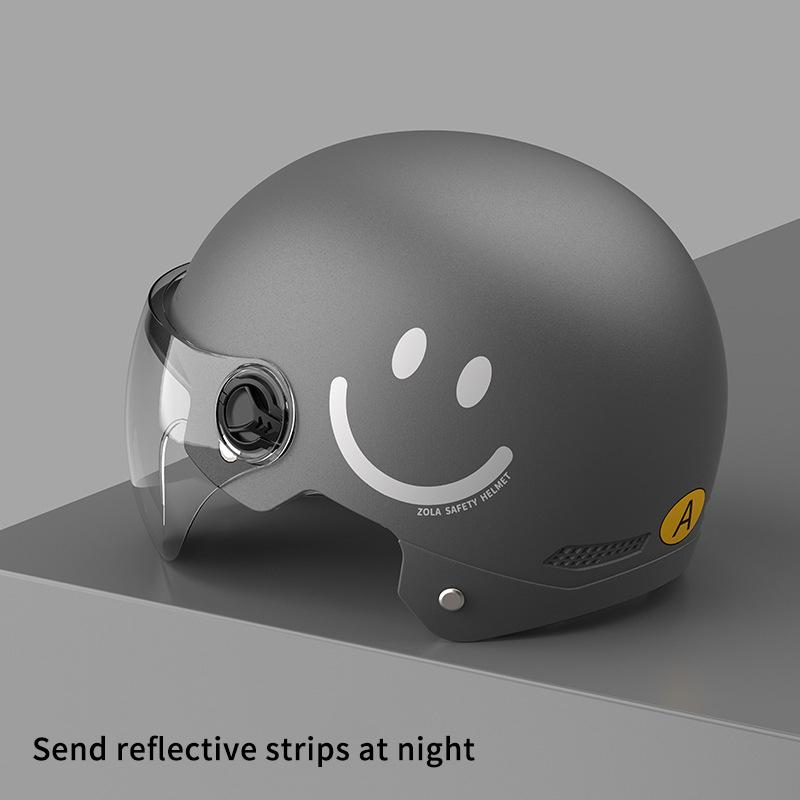 1 Piece Battery Motorcycle Summer Universal Four-Season Sun Protection Safety Helmet Half Helmet Electric Car Women'S Helmet