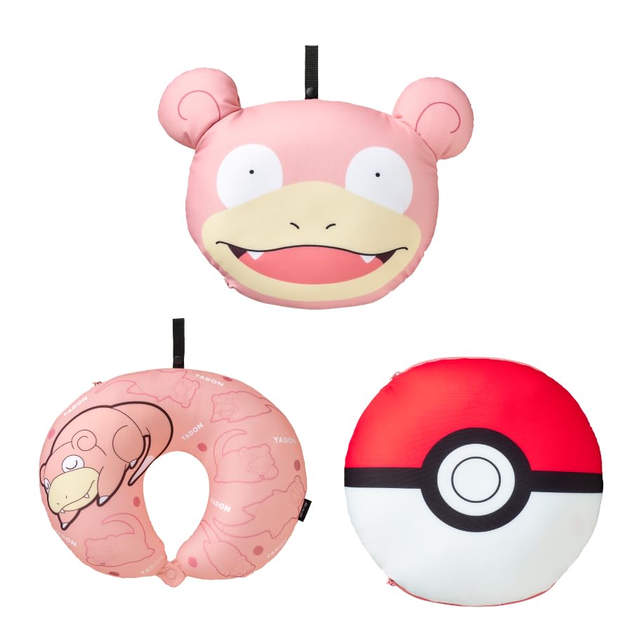 Pokemon neck pillow that can be used as a monster ball or a pillow 3-way