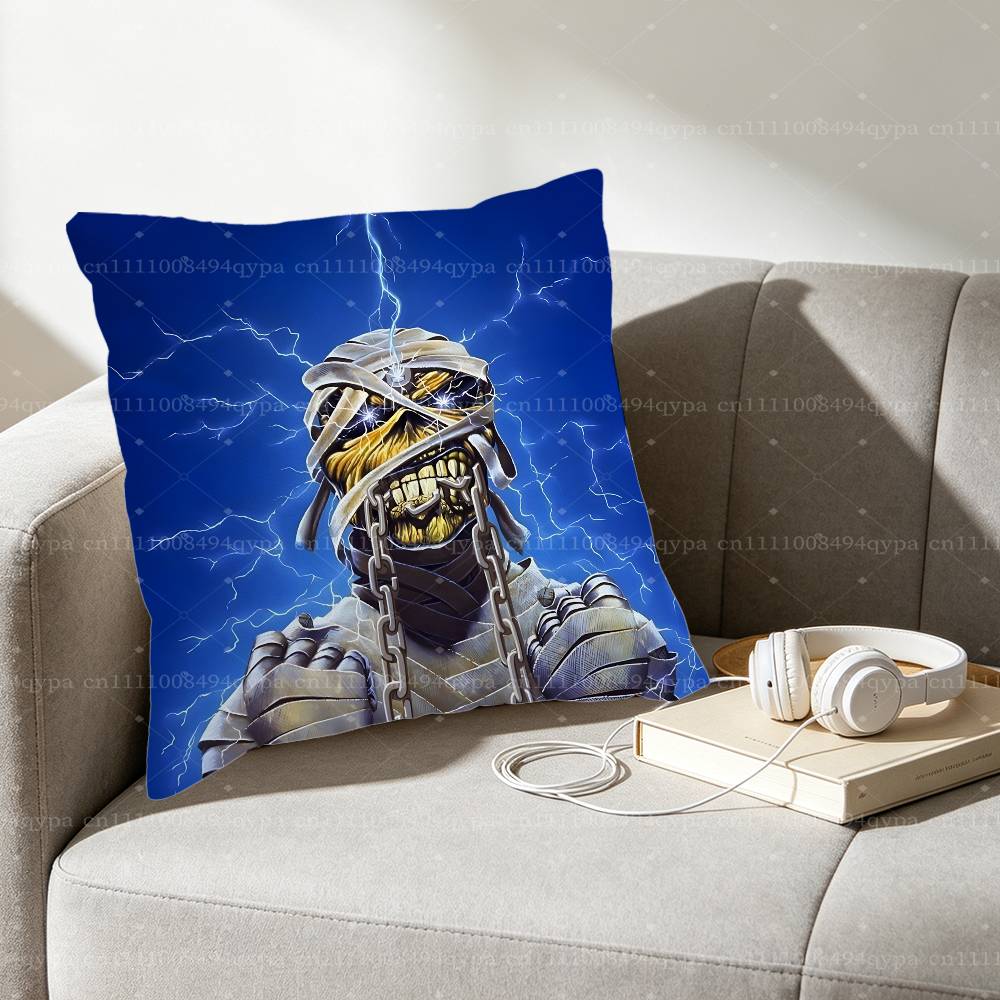 IIron Maiden Senjutsu Square Cushion Pillow Case Sofa BedroomLiving Room Backrest Multiple Sizes Washable Covers