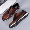 Classic Brand Designer Business Casual Sneaker Shoes for Men Leather Lace-up Basic Outdoor Footwear Daily Flat Oxfords