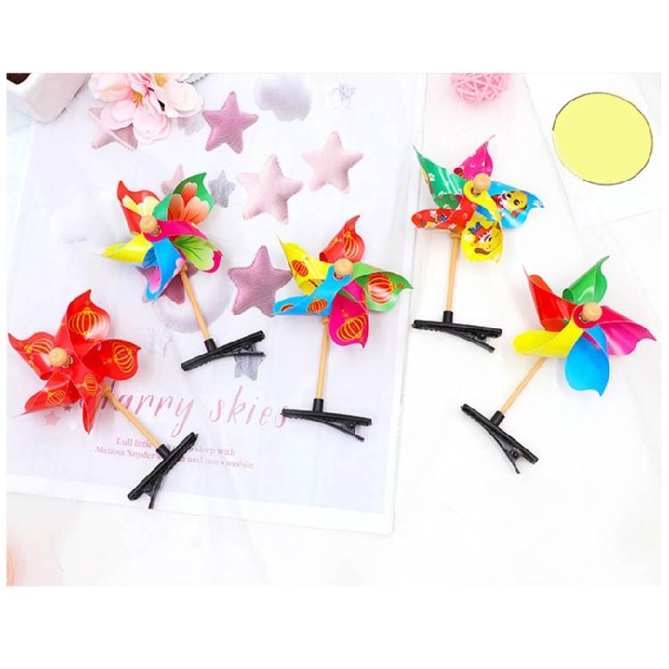 Pack of 24 Colorful Pinwheel Hair Clip Windmills Hair Barrette Hair Decorations