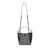 Mcgraw Logo Magnetic Snap Bucket Bag Women Handbags Navy-Blue 160232-405
