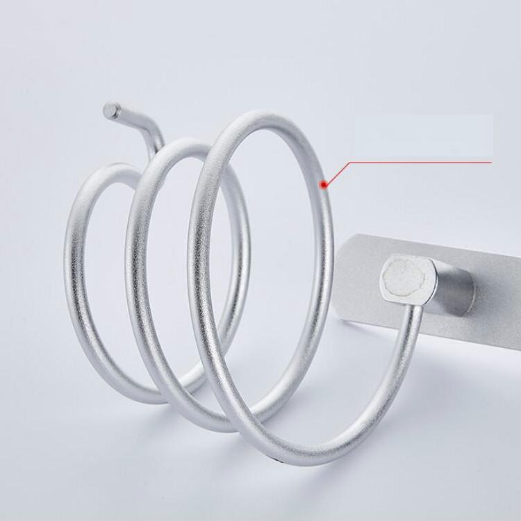 Hair Dryer Rack Space Aluminum Bathroom Wall Holder Shelf Storage