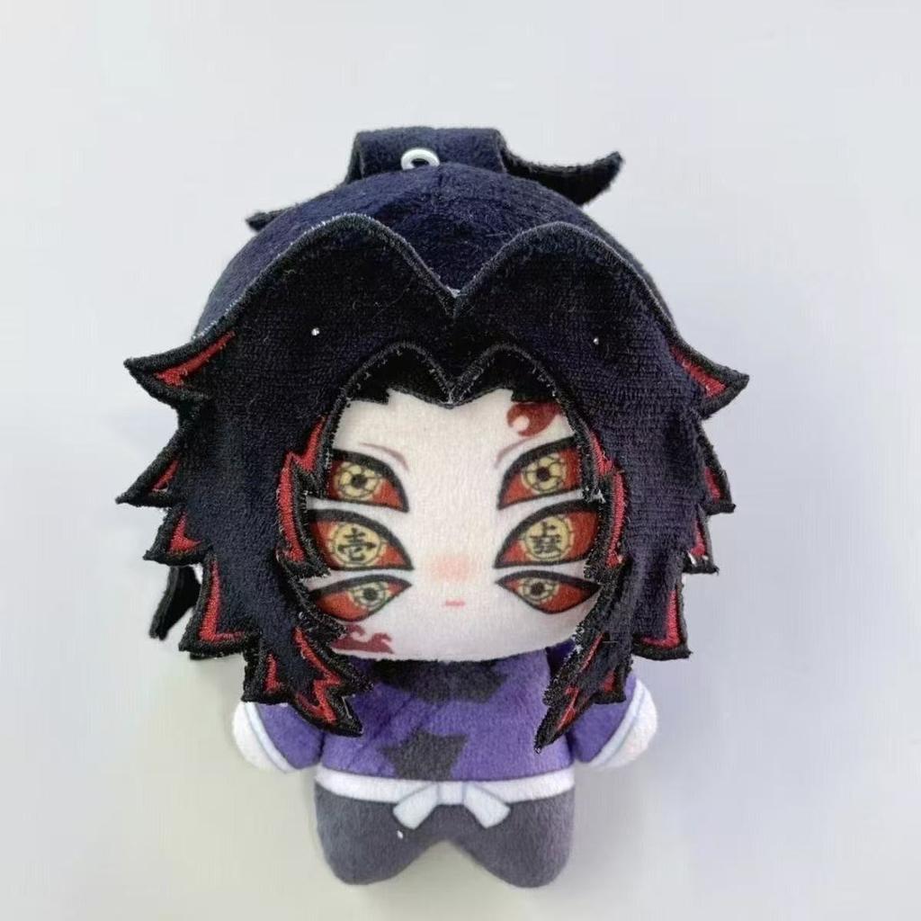 Kimetsu No Yaiba Kokushibo Versione Q Nui Gurumi Riempimento in Cotone PP Bambola da Palmo Anime Bidimensionale Bambole da Collezione