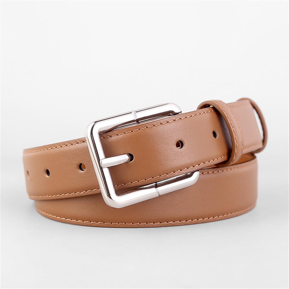 Korean Style Simple Thin Belt Women's Retro Genuine Leather Fashion Belt With Jeans Skirt Decorative Belt