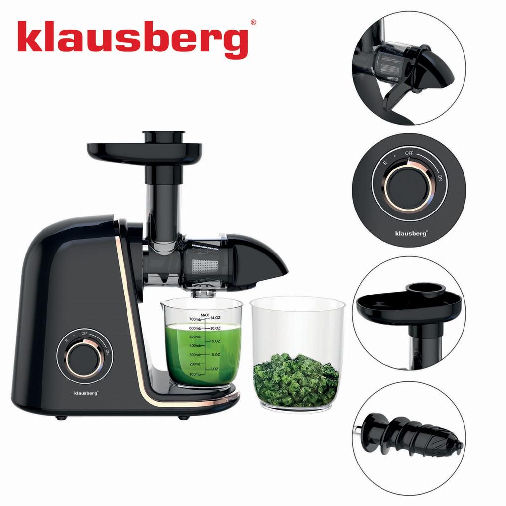 Slow juicer 150W for fruits and vegetables COLD PRESS KLAUSBERG KB-7867