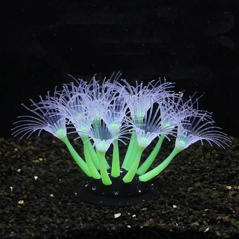 Realistic Coral Silicone Simulation Aquarium Ornaments False Water Plant Fish Aquarium Plant Aquarium Supplies X3UC