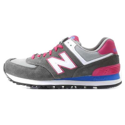 Nb 574 Retro Comfortable Mesh Fabric Low Top Running Shoes Women Sneaker Gray Blue Red WL574CPW