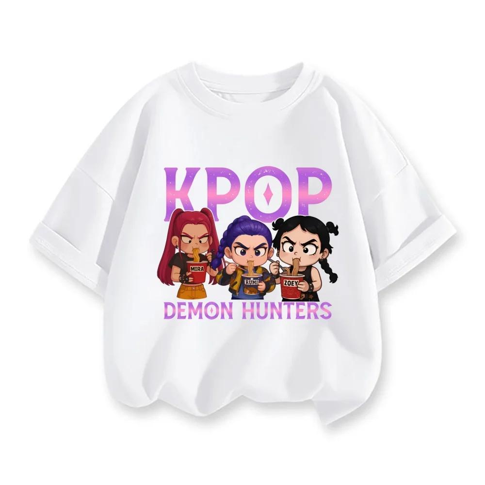 Fashion Movie Kids T-shirt KPop Demon Hunters Funny Gift for Fans Tshirt K-Pop Demon Hunters Clothes Cool Girls Tee Summer Top
