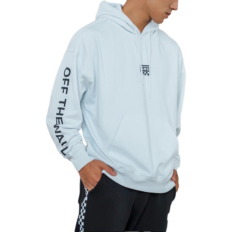 Vans FW22 Logo-Print Kapuzenpullover mit Kordelzug Unisex Kapuzenpullover Weiß VN00090UWHT