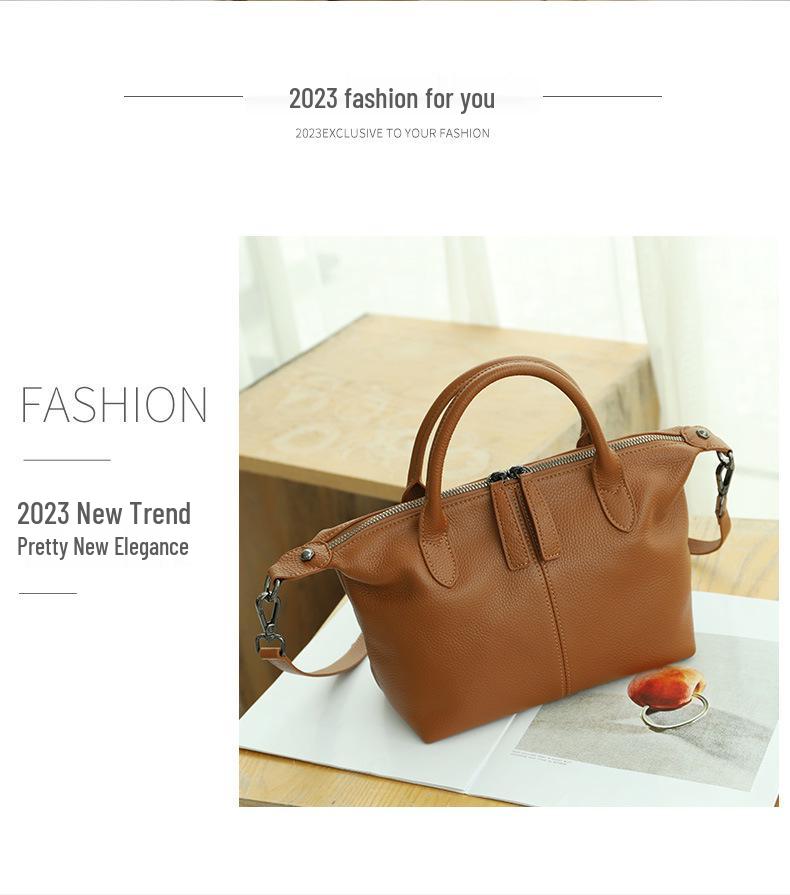 Genuine Leather Women's Shoulder Bag - 2025 European & American Style