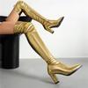 Women's High-heeled Boots, Sexy European and American Style Thick-heeled Knee Boots, Autumn and Winter New Large-size Boots