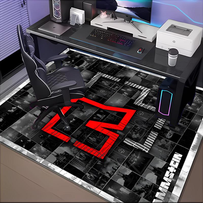 Ramm-stein Skulls And Logo Area Rug Suitable for Indoor And Outdoor,Carpets for Kitchens, Homes, Offices, Living Rooms,Home Decor,Christmas Gift