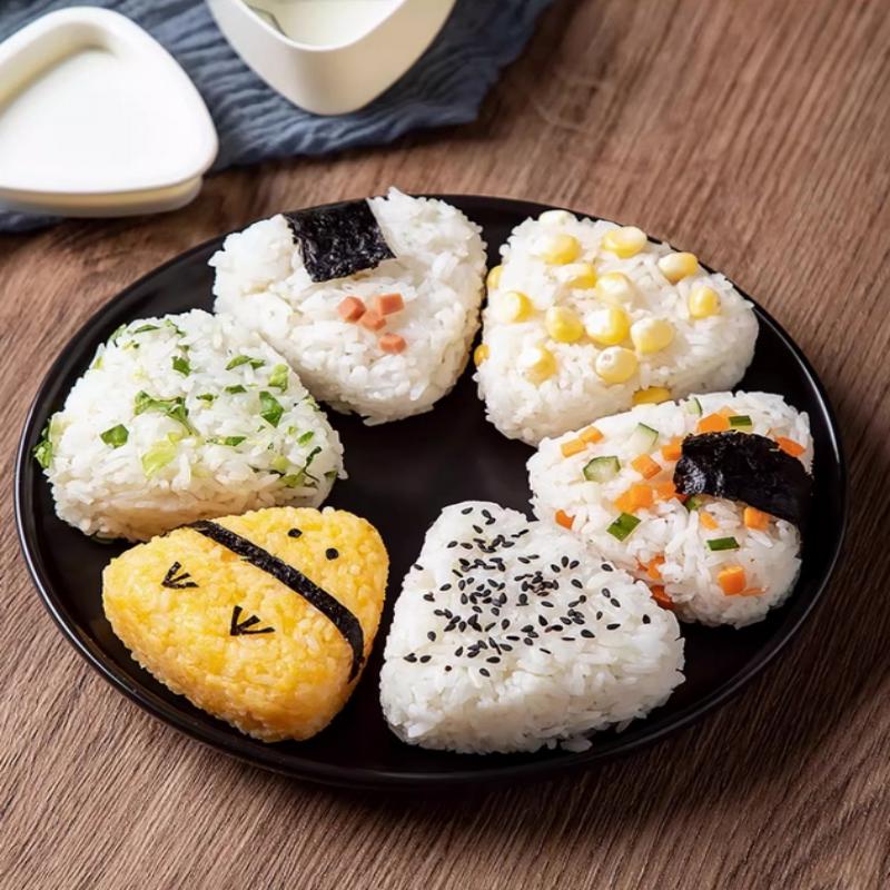 Diy Sushi Mold Maker Food Press Non Stick Rectangular Triangle Sushi Kit Japanese Tools Kitchen Bento Onigiri Rice Ball Set