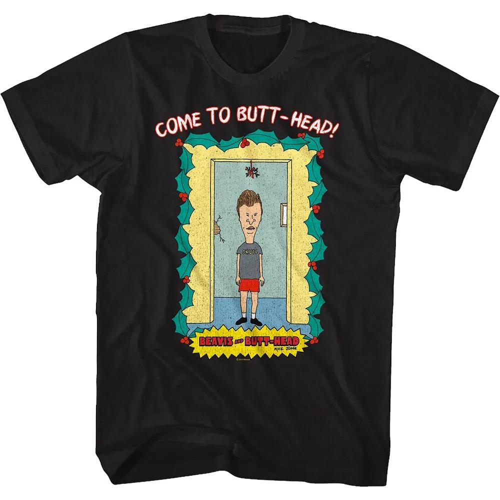 Come To Butt-Head Mistletoe Beavis And Butt-Head black Unisex Shirt A157 Unisex T-Shirt XXXXL
