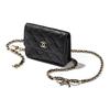 CHANEL Grain Calfskin Fanny Pack Women's Black AP3352-B10706-94305