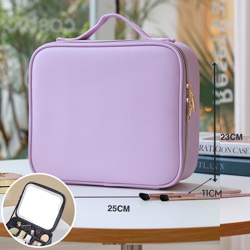 LED Makeup Bag with Mirror, High-End Feel, Large-Capacity for Makeup Artists