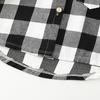 Kids Plaid Hooded Shirt Spring Fall Chest Pocket Button Closure Loose Causal Boys Girls Toddlers Children Long Sleeves Top Jacket