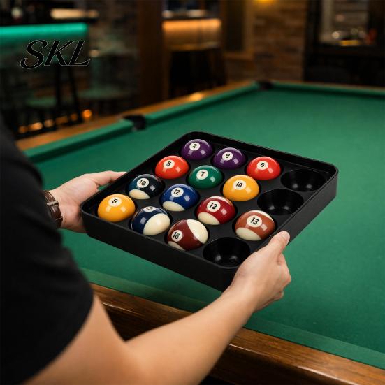 Robuste Pool-Billardkugelablage für 16 Kugeln, 3D-gedruckter Anti-Roll-Halter, Snooker-Transport-Aufbewahrungsschale, Tischzubehör