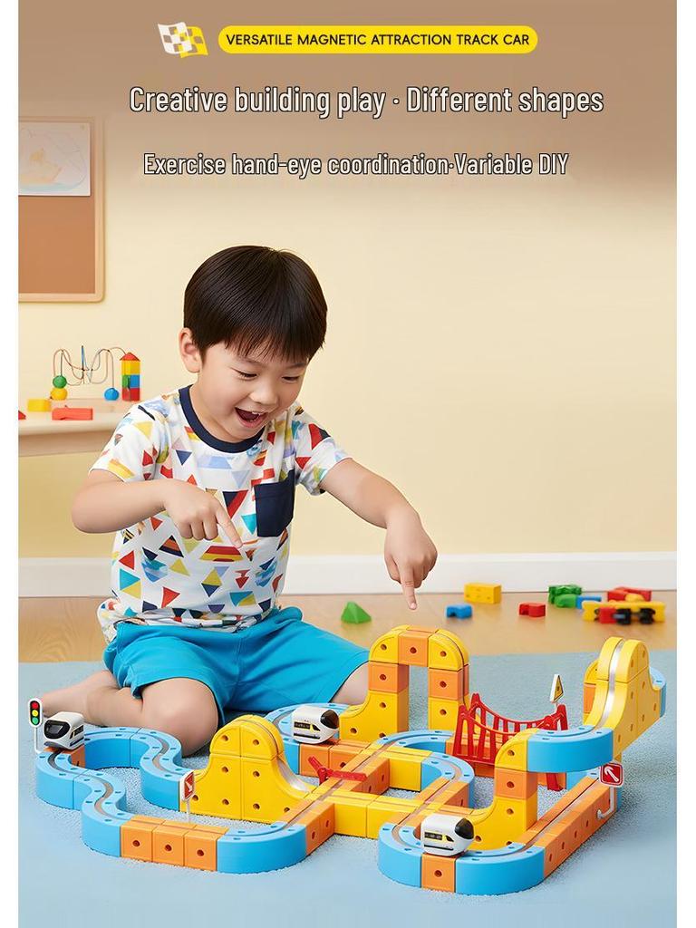 Magic Track Cube: Versatile Magnetic Assembly Toy Car with Free Shipping