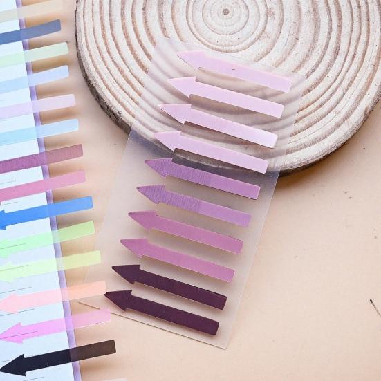 Journaling Supplies Arrow Index Tab Stickers, Translucent PET Page Markers, Document Classification Labels Colorful Sticky Flags for Organizing