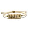 Mahjong Bracelet - Simple Woven Rope With Color Retention - Ancient Silver Good Luck Accessories
